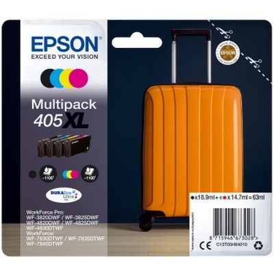 Cartuccia Epson C13T05H64010 Multipack 405 XL Valigia (Conf. da 4 pz.) originale NERO + COLORE