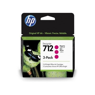 Cartuccia Hp 3ED78A Multipack 712 (Conf. da 3 pz.) originale MAGENTA