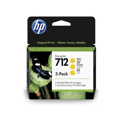 Cartuccia Hp 3ED79A Multipack 712 (Conf. da 3 pz.) originale GIALLO
