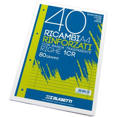 Ricambi rinforzati Blasetti A4 rigatura 1RC conf. 40 pz.