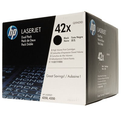Toner Hp Q5942XD Multipack 42X (Conf. da 2 pz.) originale NERO