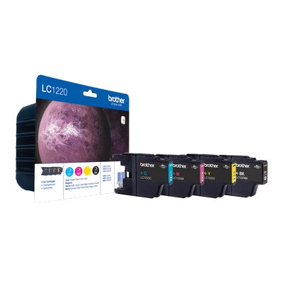Cartuccia Brother LC-1220VALBP Multipack LC-1220 (Conf. da 4 pz.) originale NERO + COLORE