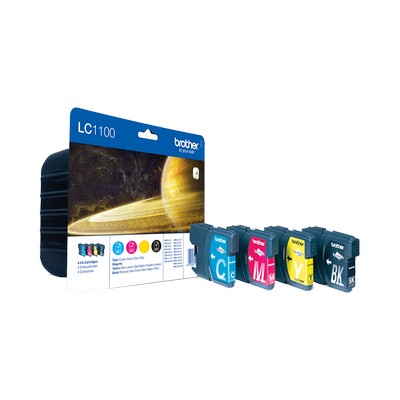 Cartuccia Brother LC1100VALBP Mulrtipack LC1100 (Conf. da 4 pz.) originale NERO + COLORE