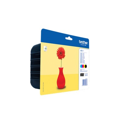 Cartuccia Brother LC121VALBP Mulrtipack LC121 (Conf. da 4 pz.) originale NERO + COLORE