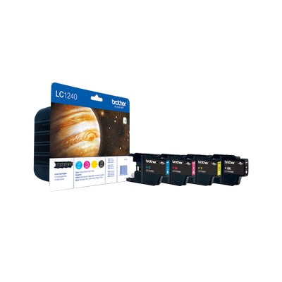 Cartuccia Brother LC1240VALBP Multipack LC1240 (Conf. da 4 pz.) originale NERO + COLORE