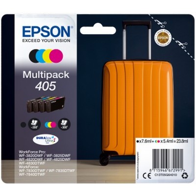 Cartuccia Epson C13T05G64010 Multipack 405 Valigia (Conf. da 4 pz.) originale NERO + COLORE