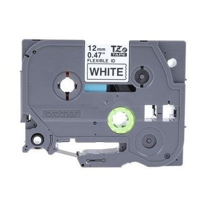 Nastro per etichettatrice Brother TZE-FX231 Flessibile da 12 mm (Rotolo 8 metri) compatibile NERO SU BIANCO