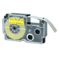 Nastro per etichettatrice Casio XR-12YW da 12 mm compatibile NERO SU GIALLO