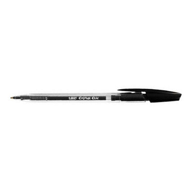 Penna Bic Cristal Clic a scatto a sfera nera 1 mm â 1 pz.