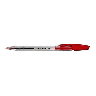 Penna Bic Cristal Clic a scatto a sfera rossa 1 mm â 1 pz.
